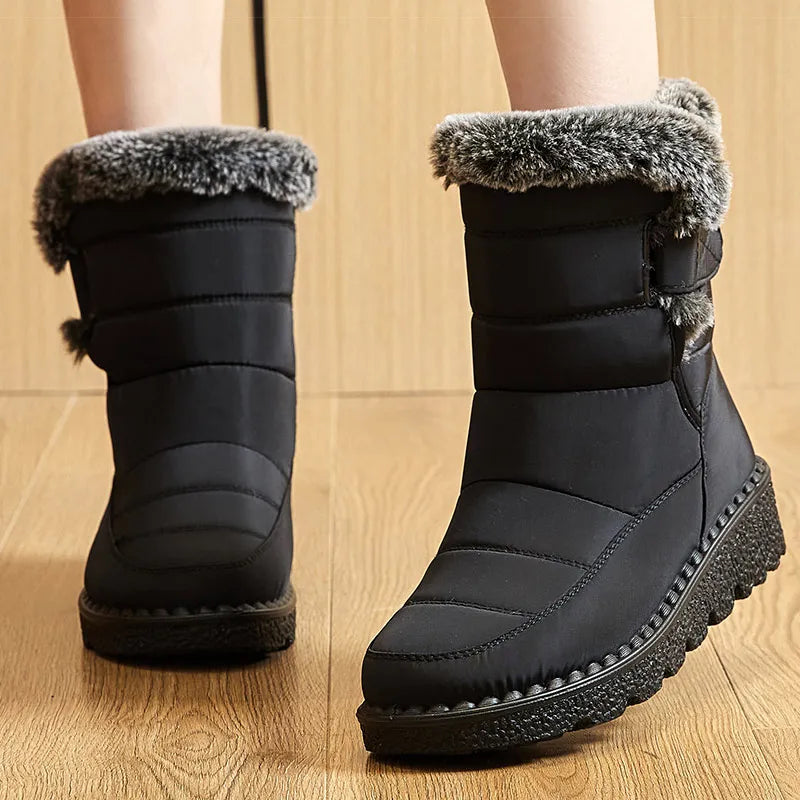 Winter Shoes For Woman Winter Boots Ankle Low Heels Botas Mujer Waterproof Snow Boots With Fur Shoes