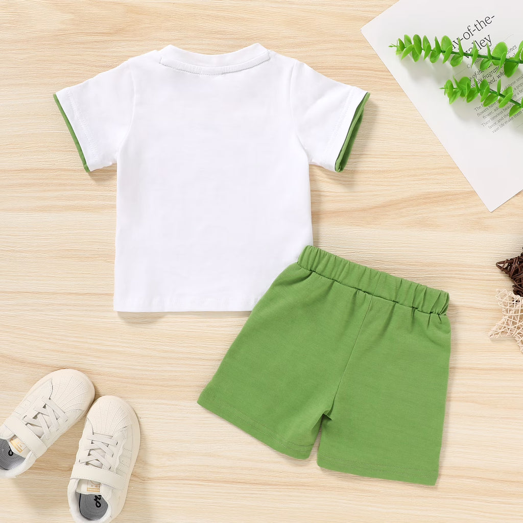 Toddler Baby Boy Summer Shorts Outfits Short Sleeve T-Shirt Shorts Clothes Set for 3-4T