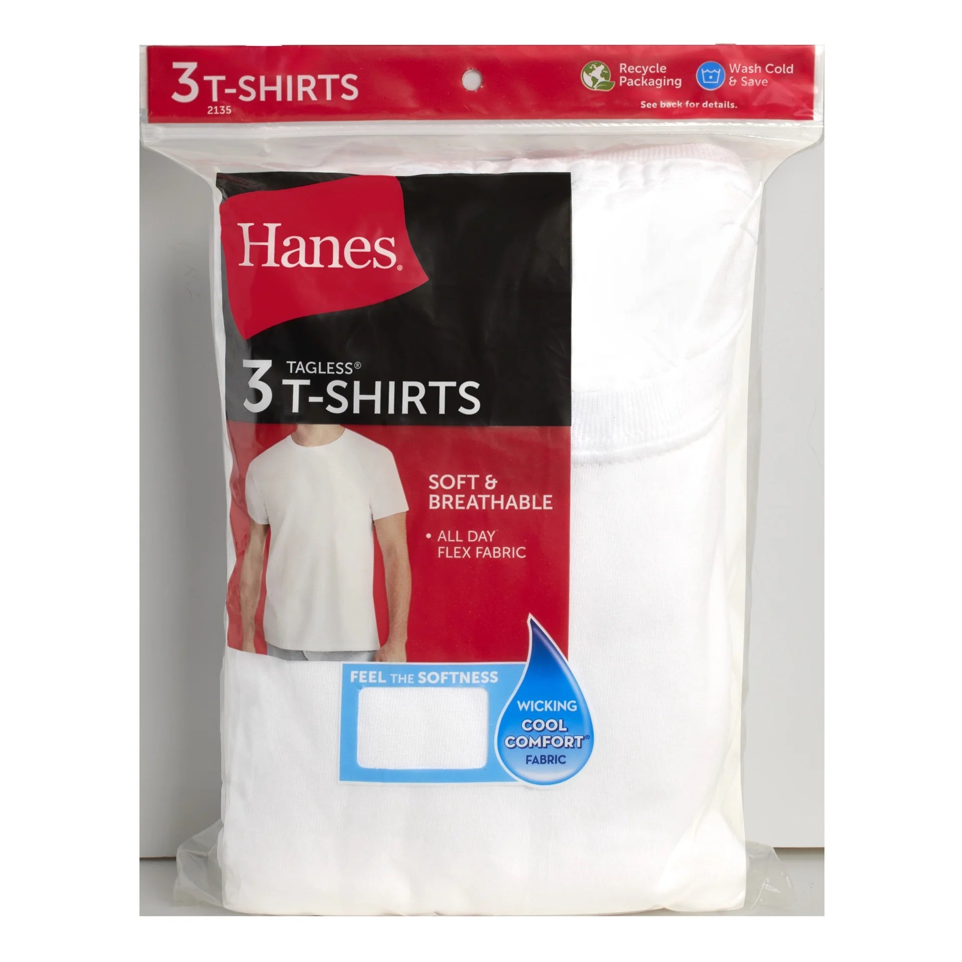 T-Shirt Undershirt Pack, Moisture-Wicking Cotton T-Shirts for Men, Men'S Clothing