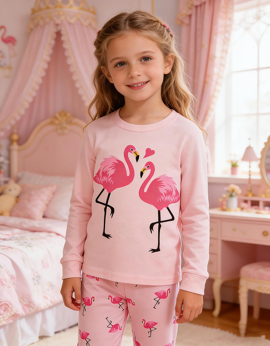 Little Girls Mermaid Pajamas 2 Piece Set 100% Cotton Sleepwear Toddler Clothes for Kids Baby Ladybug Style Pjs