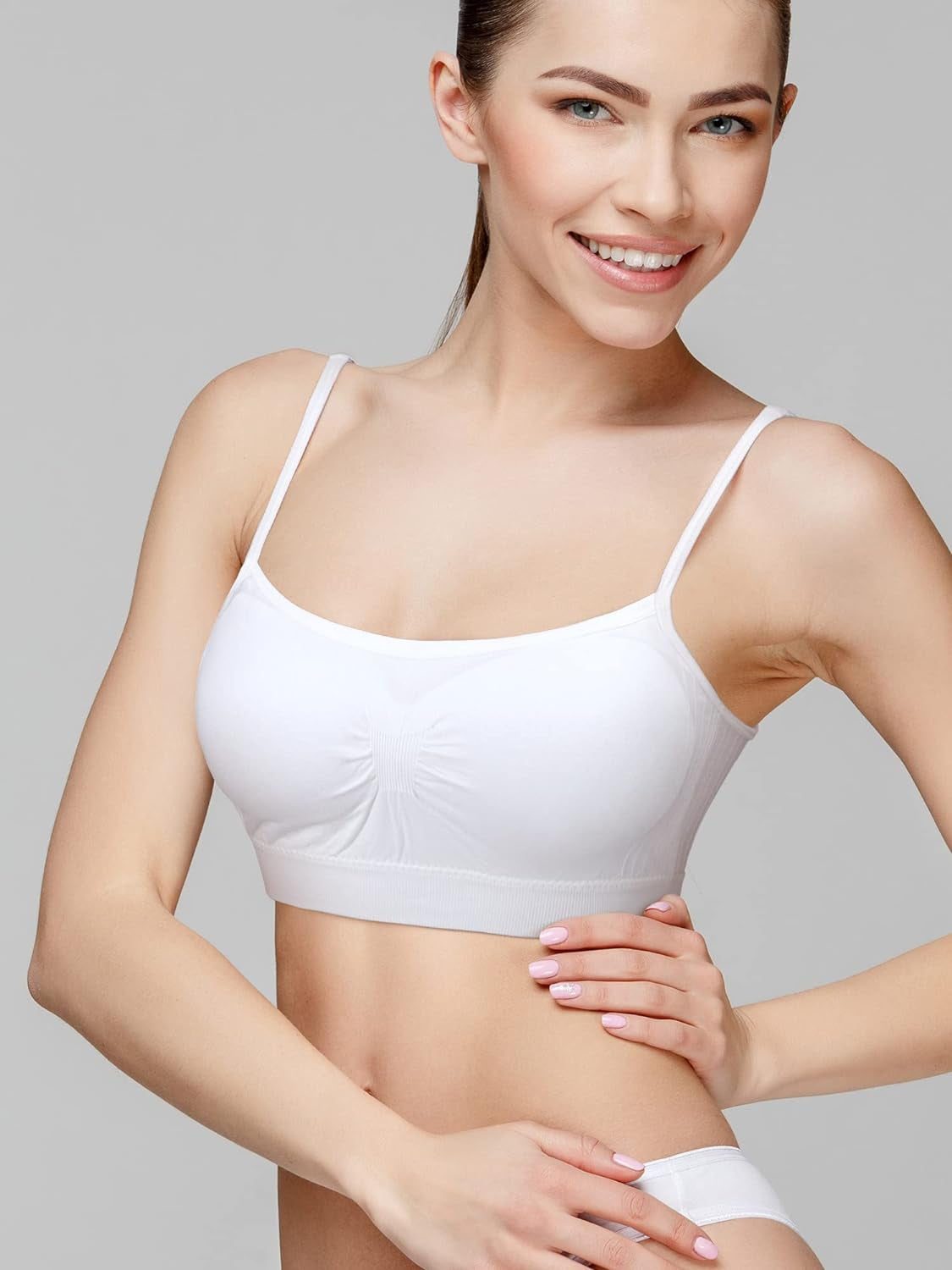 4/12 Pieces Bralette Neck Cami Bra Wireless Tank Top Sports Bra for Women