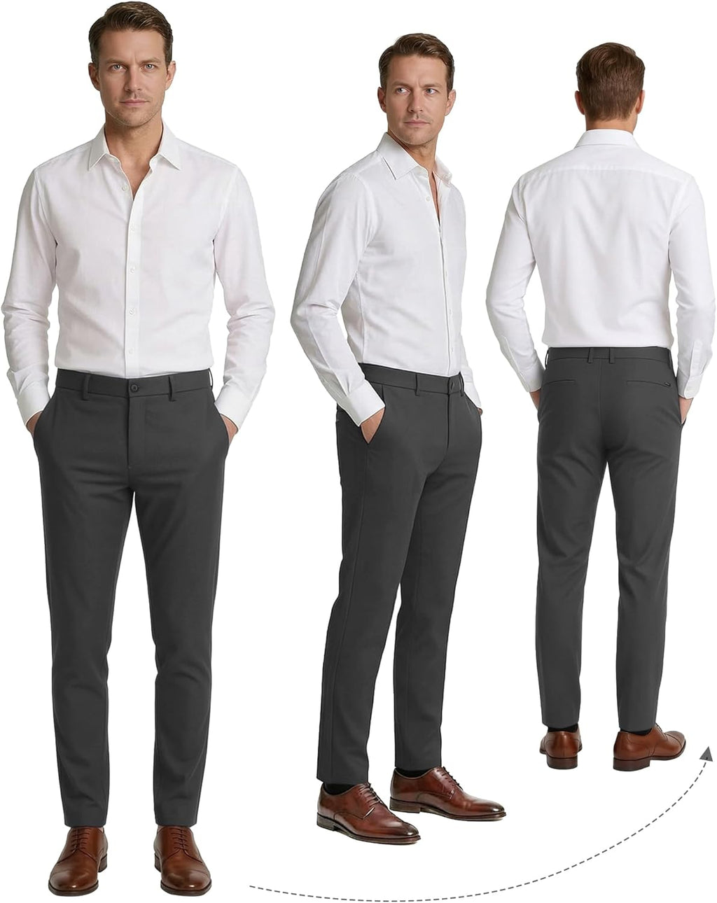 Men’S Slim Fit Dress Pants Stretch Dress Pants